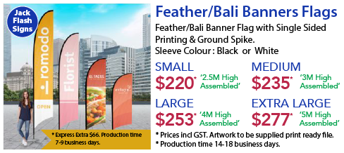 Feather / Bali Banners Flags Jack Flash Signs